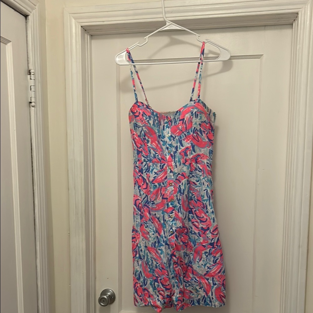 Lilly Pulitzer Pink and Blue lobster Dress